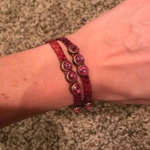 HEET Leather Bracelet with Swarovski Crystals